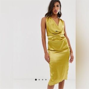 ASOS Gold Midi Dress